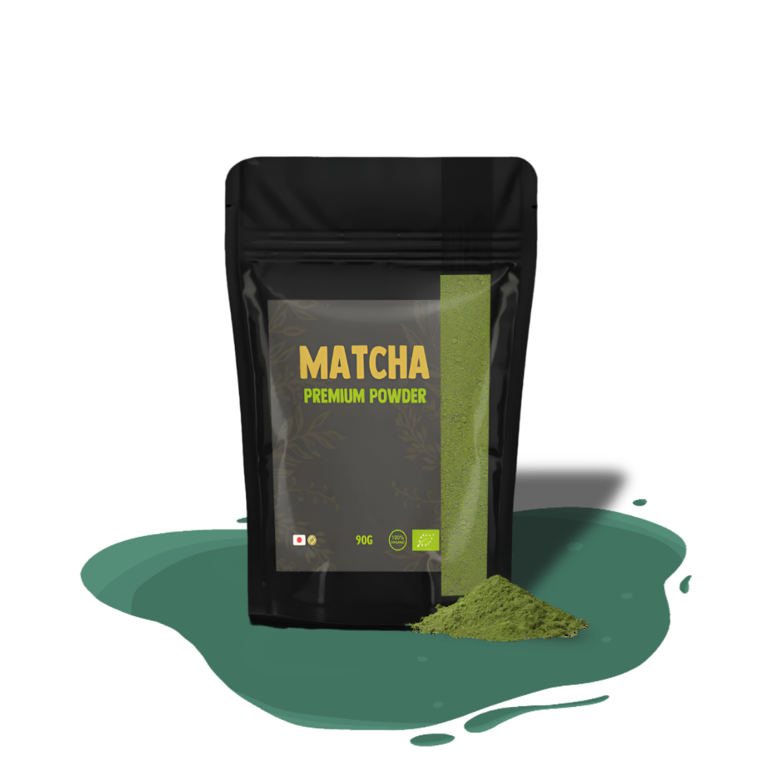 Organic premium grade matcha green tea powder from Cupplement — vibrant green, smooth texture, traditionally used in Japanese tea culture and wellness practices.