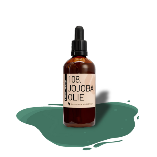 Organic cold-pressed jojoba oil – unrefined skincare oil for face, hair, and body hydration.