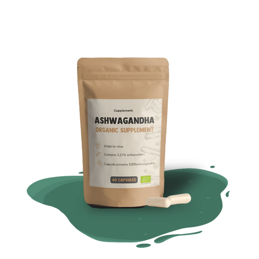 Organic Ashwagandha powder by Cupplement – pure, traditional  adaptogen herb supplement