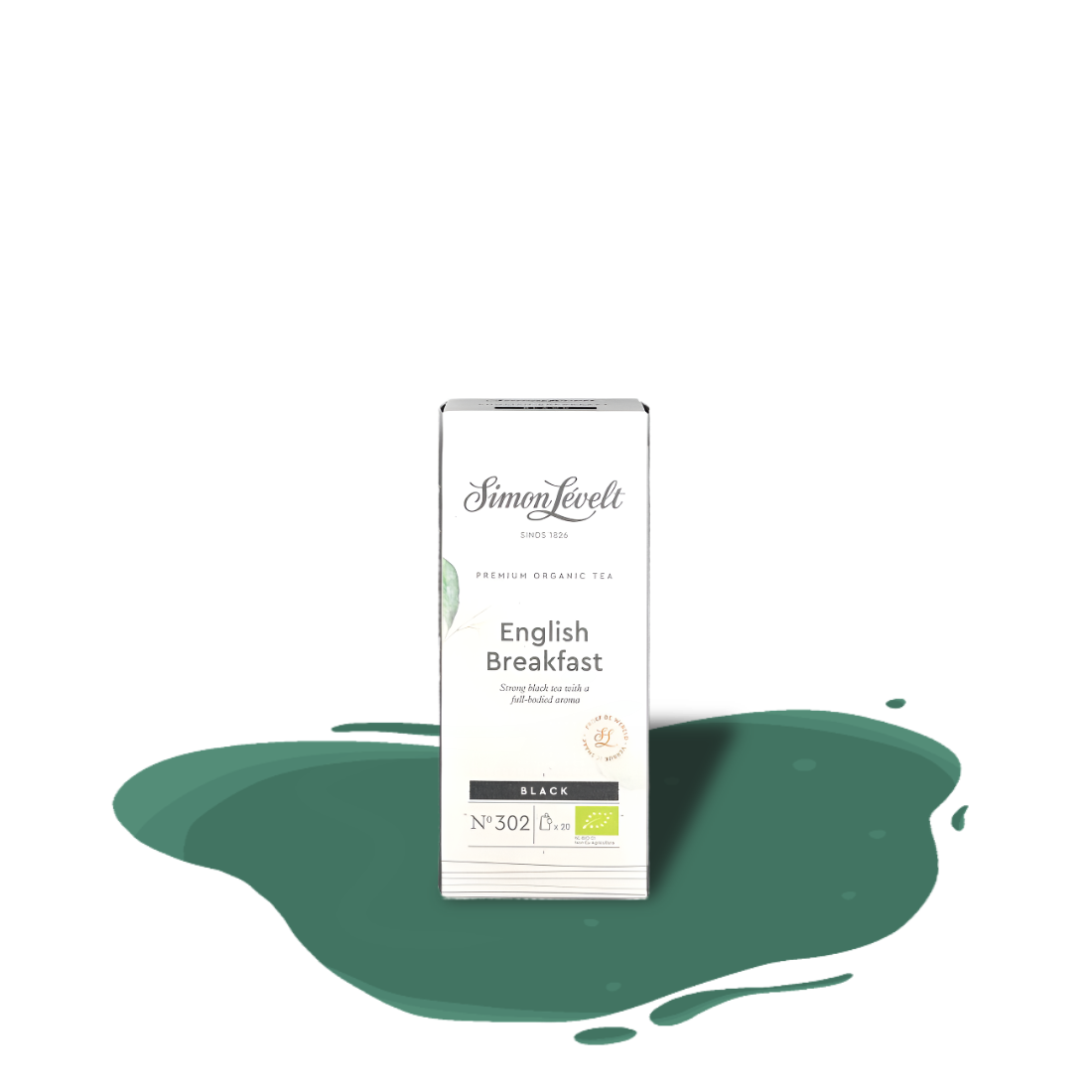 Organic English Breakfast tea from Simon Lévelt — full-bodied black tea with a rich aroma, sourced by a tea specialist with nearly 200 years of experience.