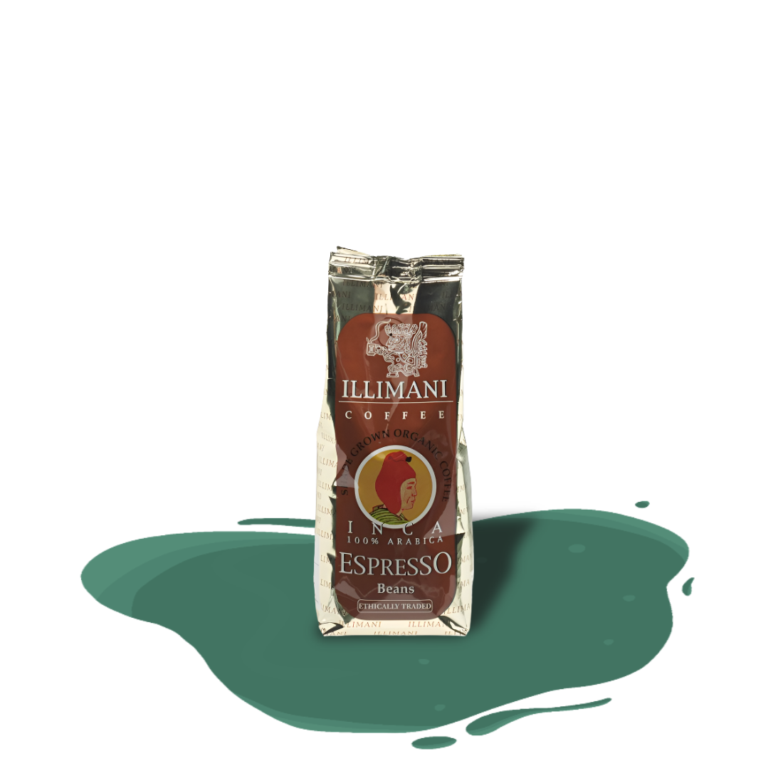 Organic Illimani Arabica coffee beans — ethically sourced, hand-harvested from high-altitude Bolivian farms, medium roasted for bold, smooth flavor.