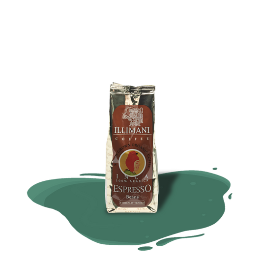 Organic Illimani Arabica coffee beans — ethically sourced, hand-harvested from high-altitude Bolivian farms, medium roasted for bold, smooth flavor.